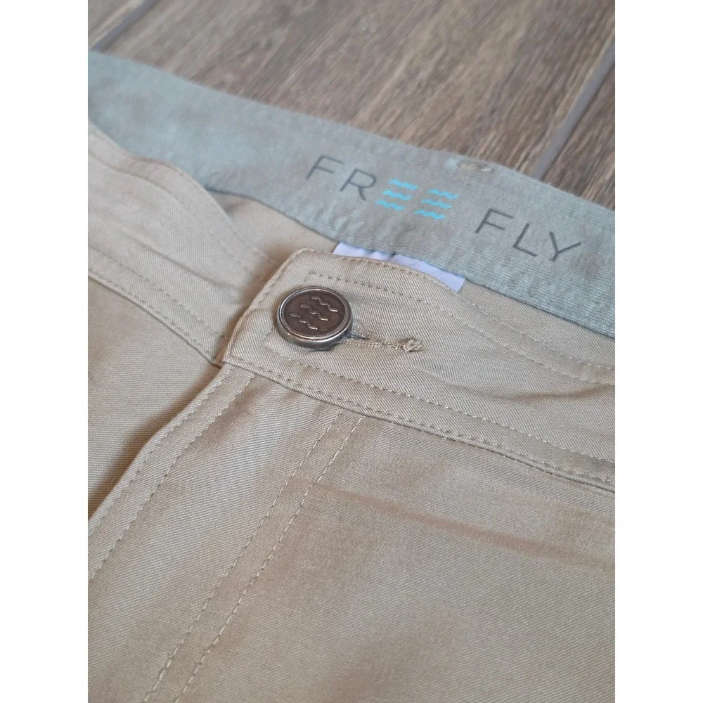 Free Fly Mens Nomad Pants Khaki Tan Performance Stretch Travel Hiking 36x30